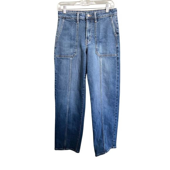 Old Navy Denim - Old Navy Women's Size 6 High Rise Ankle Length Patchwork Jeans Blue